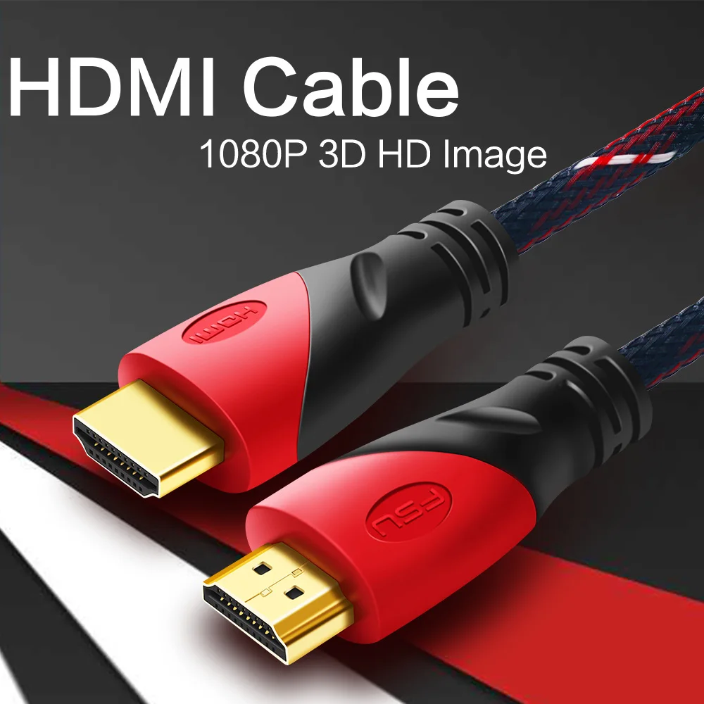 Высокоскоростной HDMI кабель 1080P 3D позолоченный штекер для PS4 Xbox проектор HD lcd Apple tv ноутбук 0,5 м 1 м 2 м 3 м 5 м 8 м 10 м