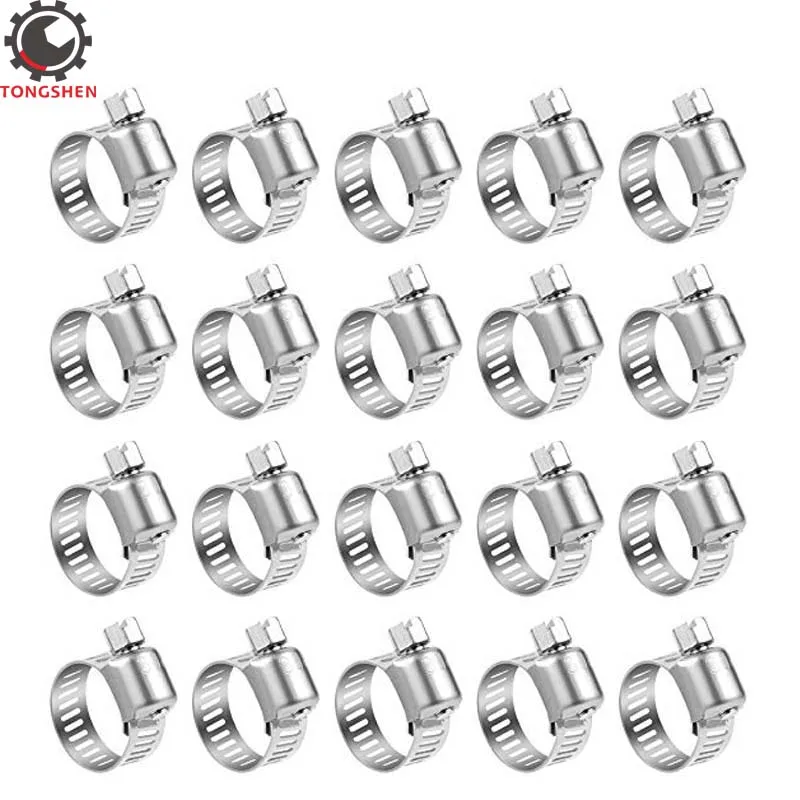 Hose Clamp Stainless Steel Adjustable 10-16mm Size Range Worm Gear Hose Clamp Fuel Line Clamp for Plumbing Automotive Mechanical
Hose Clamp Stainless Steel Adjustable 10-16mm Size Range Worm Gear Hose Clamp Fuel Line Clamp for Plumbing Automotive Mechanical
