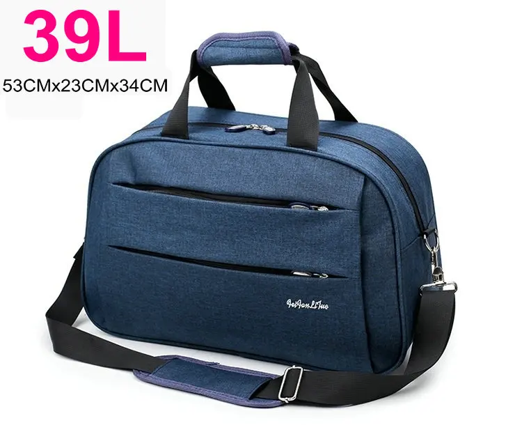blue 39L Мужские дорожные сумки для переноски багажа, водонепроницаемая холщовая ручная сумка для багажа, сумка для путешествий, большая сумка на выходные, большие сумки для мужчин - Цвет: blue 39L