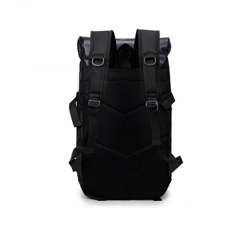 Мужской камуфляжный рюкзак Fengdong Черный Большой Вместительный водонепроницаемый