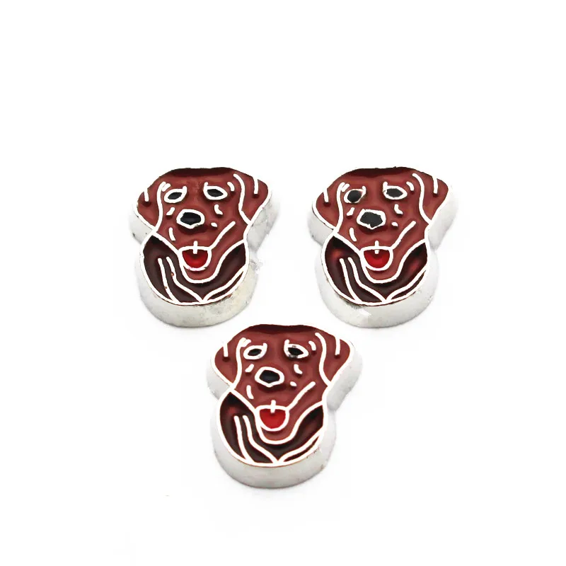 

10pcs/lot Cute dog floating charms living glass memory lockets diy animal Accessory charms jewelry
