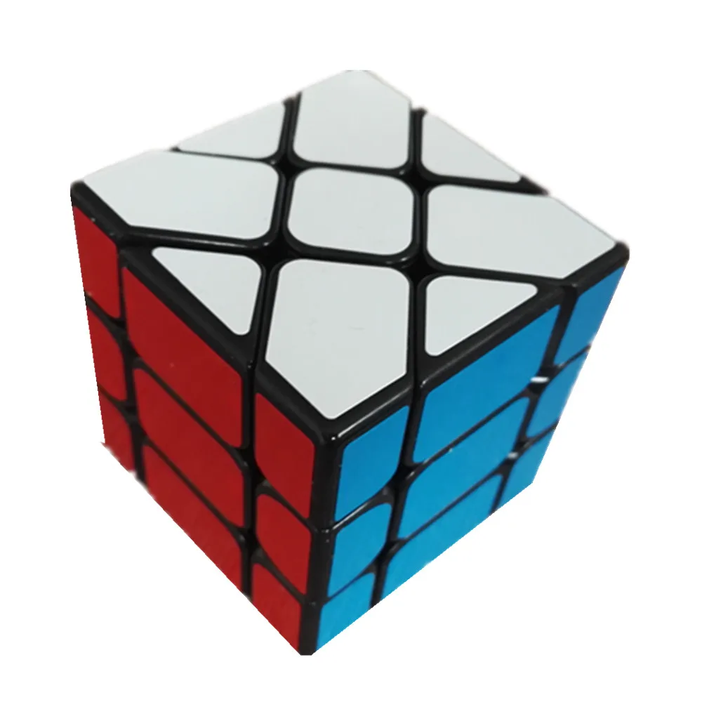 Kingcube New Yongjun ( YJ ) Yileng черный магический куб с полуяркой наклейкой Fisher 3x3 Black 3x3x3