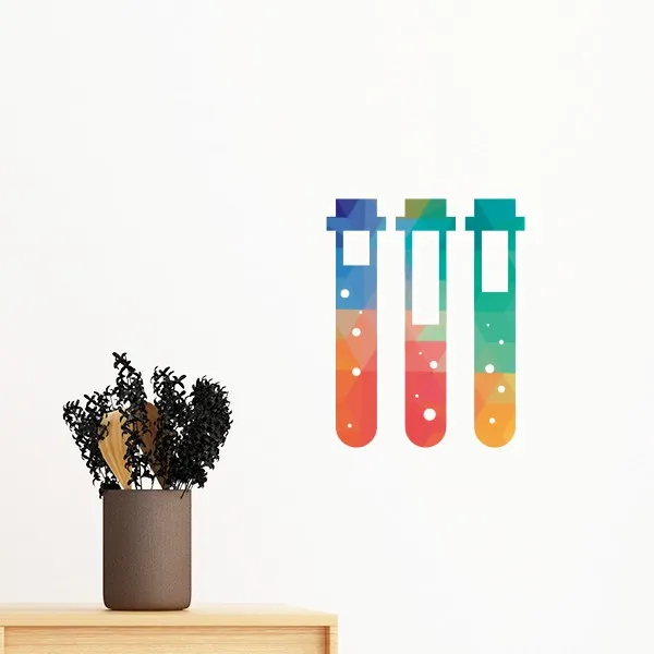 Химический элемент beaker клетка пробирка лаборатория Съемный Настенный стикер