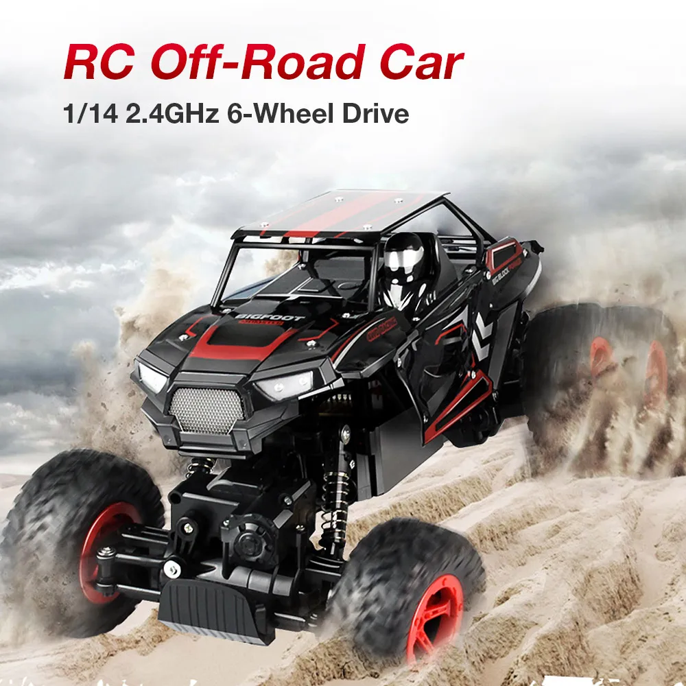 RC игрушки для детей D819 1/14 2 4 GHz 6WD Рок Гусеничный Багги скалолазание внедорожный