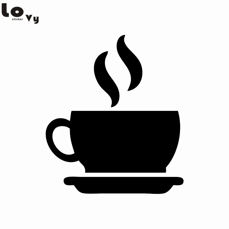 Креативная виниловая наклейка на стену кофейной чашки|wall decals|vinyl wall stickerswall sticker |