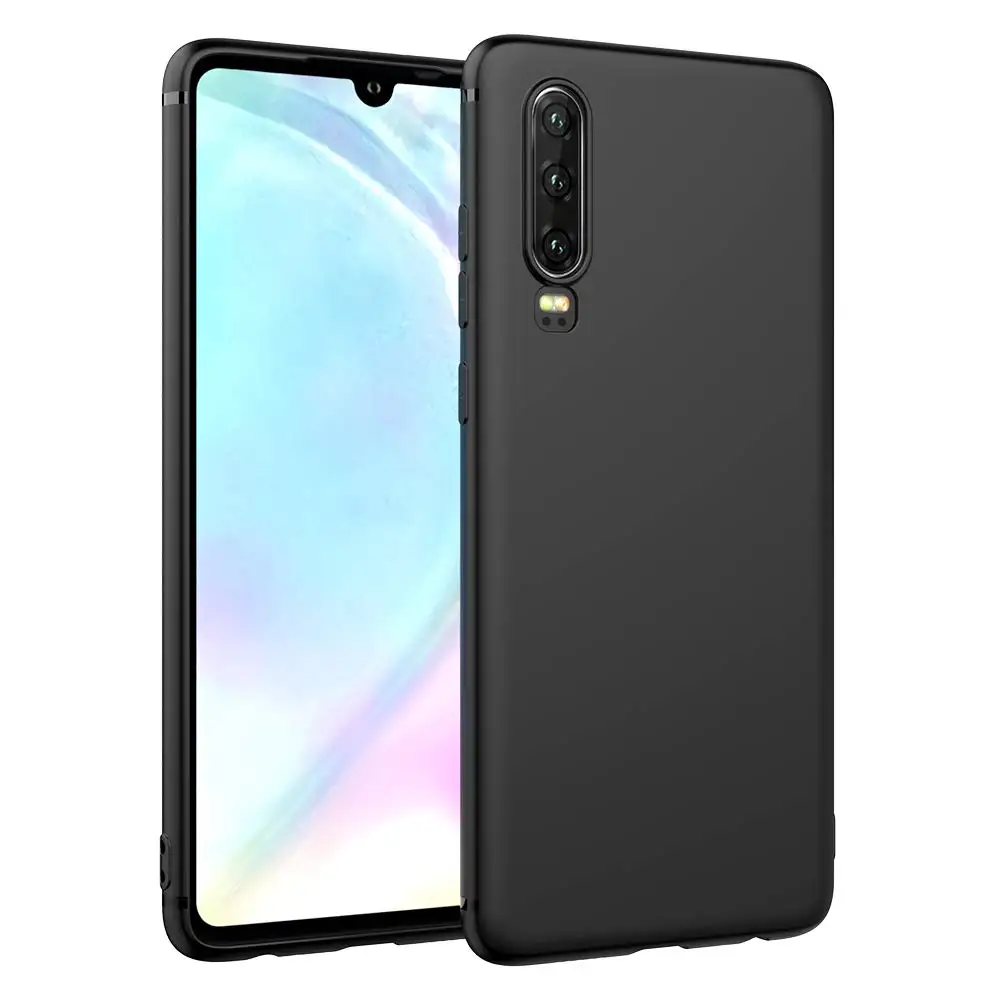 Для Huawei P30 Pro Чехол черный ТПУ чехол матовый для телефона отделка тонкий профиль