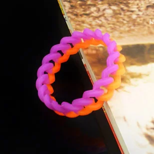 Fluorescent color candy-colored twist fettuccine mixed colors hit the bracelet | Украшения и аксессуары