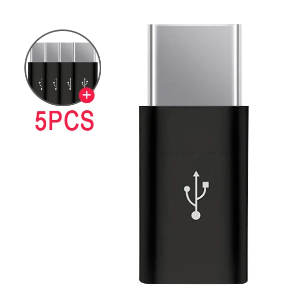 5PC ACCEZZ Mini USB адаптер типа OTG C к Micro USB для samsung Galaxy S8 тип-c конвертер для One Plus 5 для LG G5 G6 Xiaomi Mi5 6 - Цвет: 5PC