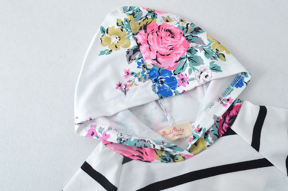 Новинка 2019 комплект модной одежды для младенцев топы с капюшоном и длинными