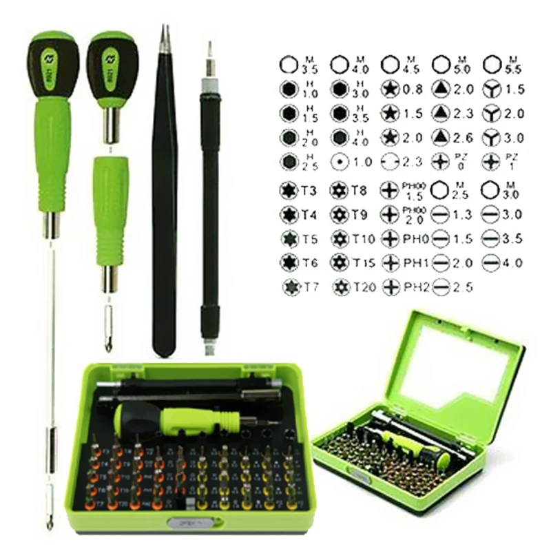 

Precision Screwdriver Set 53 in 1 Torx Screwdriver Tweezer Flexible Drill Shaft Disassembly Repair Open Tool Kit for Smart Phone