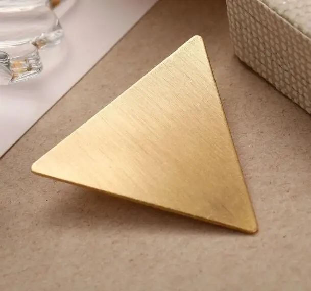 triangle gold Timlee H026 оригинальность простая Геометрическая Имитация Жемчуга улыбка Сплав заколки для волос торговля аксессуарами для волос - Окраска металла: triangle gold
