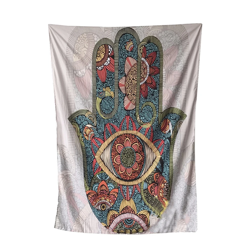 

New Tapestry Stylish Art Hamsa Fatima Hand Wall Hanging Yoga Tapestry Bedroom Picnic Blanket
