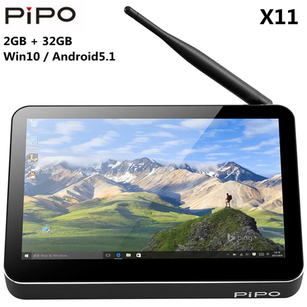 Pipo X11 Мини ПК 8 9 ''ips Win10 Android5.1 планшетный четырехъядерный процессор Intel Cherry Trail