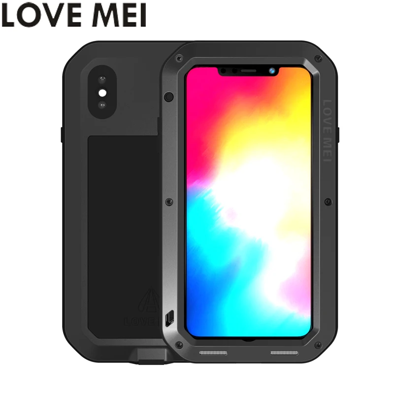 Мощный тяжелый ударопрочный чехол LOVE MEI 6 5 дюйма металлический для iPhone XS Max XSmax