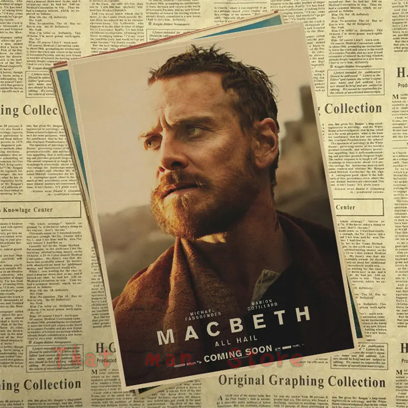 Macbeth постер для домашнего интерьера украшение плакат из крафт бумаги