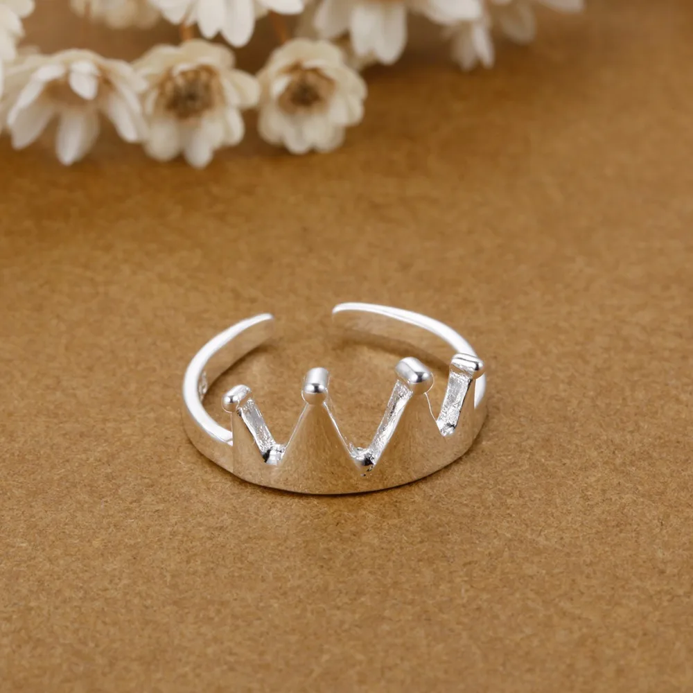 Женские открытые кольца с короной UFOORO модные гипоаллергенные Винтажные