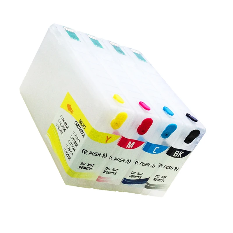 

Einkshop 4PCS T7921 T7922 T7923 T7924 Refillable Ink Cartridge for Epson WF-5111 WF-5191 WF-5621 printer with one time chip