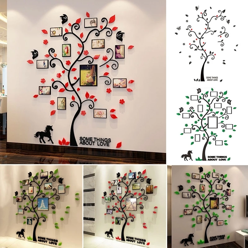Акриловые настенные наклейки на дерево обои 3D домашний декор для гостиной