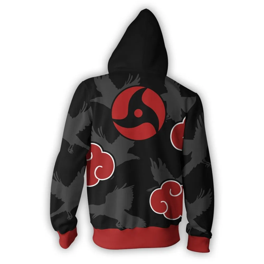 Костюм для косплея NARUTO Akatsuki Pain толстовка с 3D принтом Акацуки на молнии мужчин и