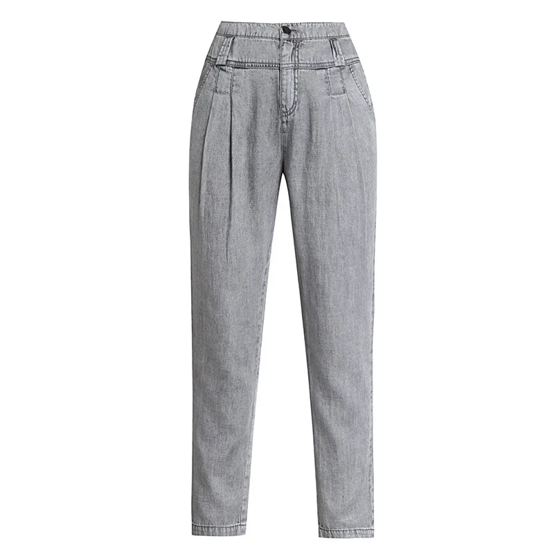 Womens Denim Jeans Grey Haroun Fashion Harem Female Summer Cropped Pants Ankle Length Plus Size Drop Shipping | Женская одежда