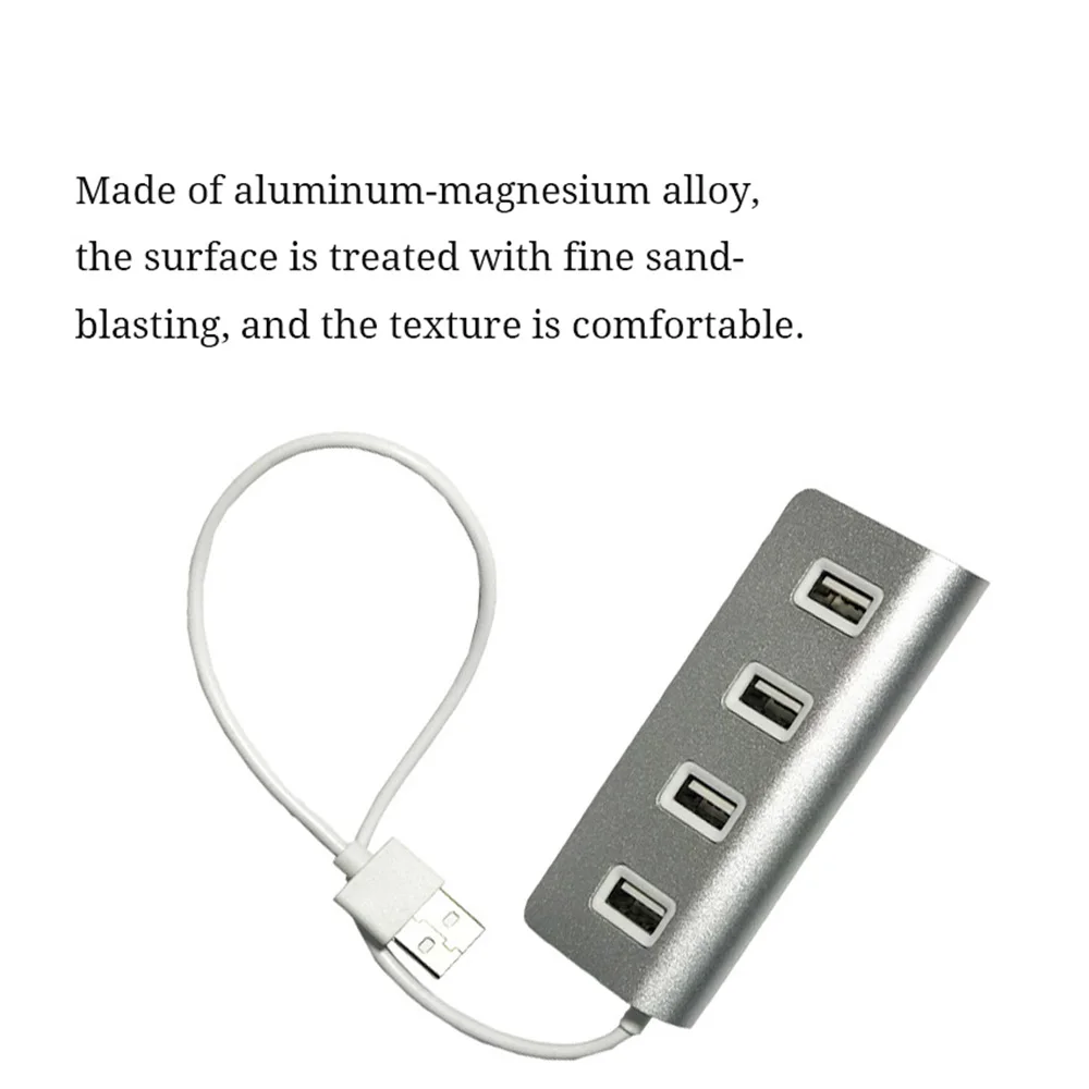 Алюминий Mini 4 Порты и разъёмы usb-хаб высокого Скорость USB 2.0Hub USB Порты и разъёмы Портативный док-станция USB разветвитель для Apple Macbook Air ноутбук Планшетные ПК