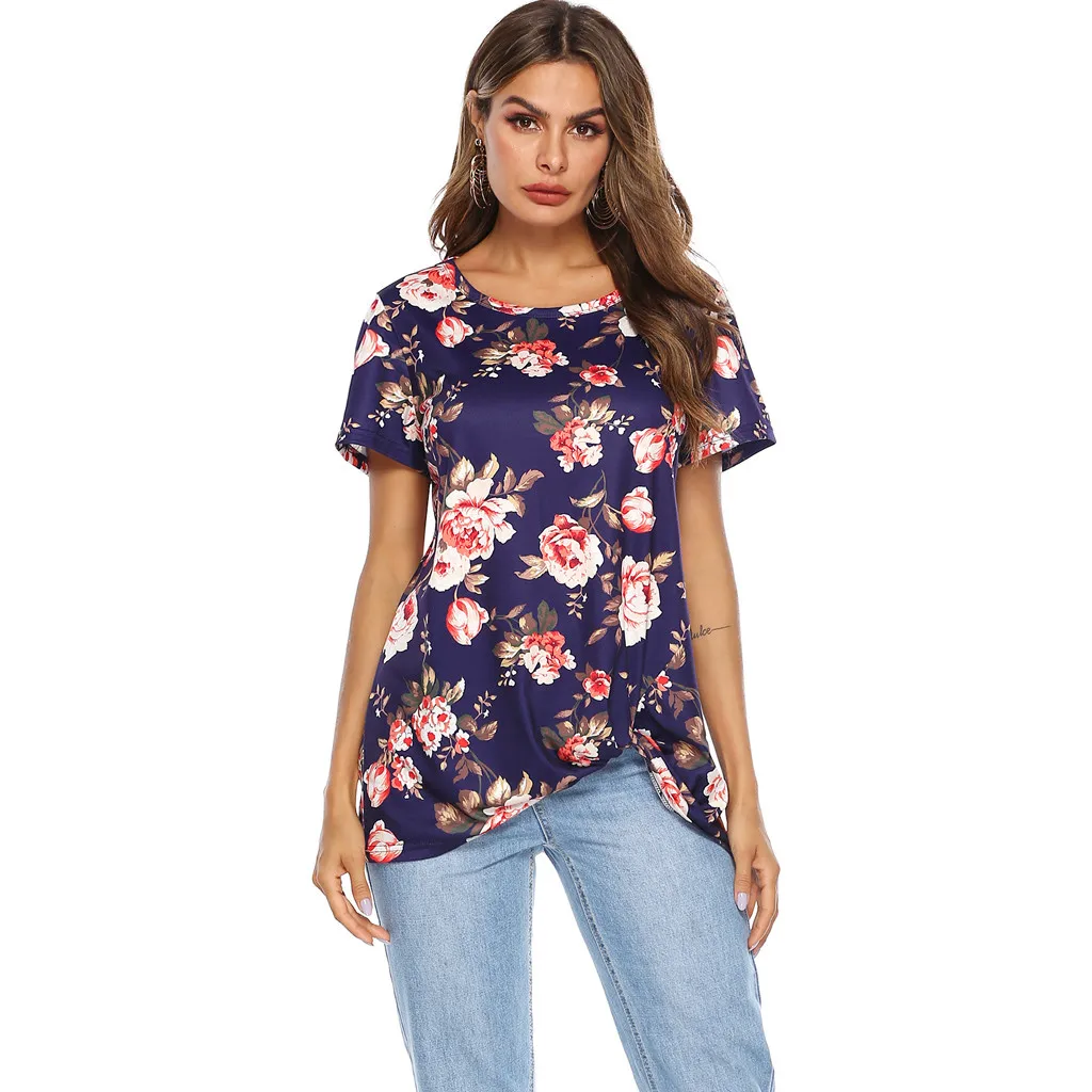 SAGACE летняя женская блузка с цветочным принтом Одежда для беременных