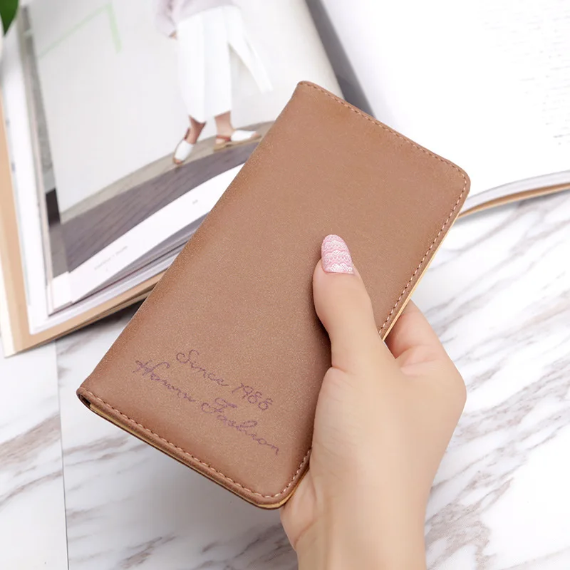 Лидер продаж! Хороший длинный полированный ПУ женский кошелек брендовый