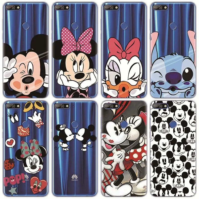 Силиконовый чехол для huawei Y7 Prime Funda, мультяшный подарок для пары, защита для huawei Y7 Prime, мягкий чехол, резиновый Модный чехол