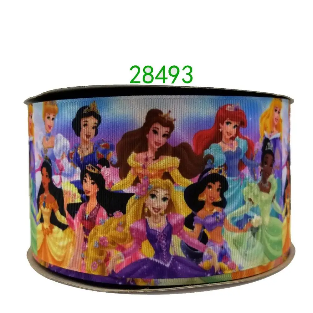 28493 50 ярдов мультфильм напечатанный grosgrain ленты 28494 - Цвет: 28493