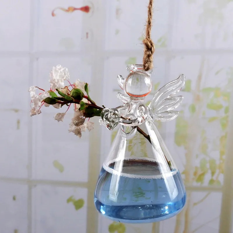 36pcs angel vases 36 шт./упак. вместительный стеклянный Ангел вечерние события модный декоративный праздничный друг подарок Ангел Рождественский кулон домашний декоративный - Цвет: 36pcs angel vases