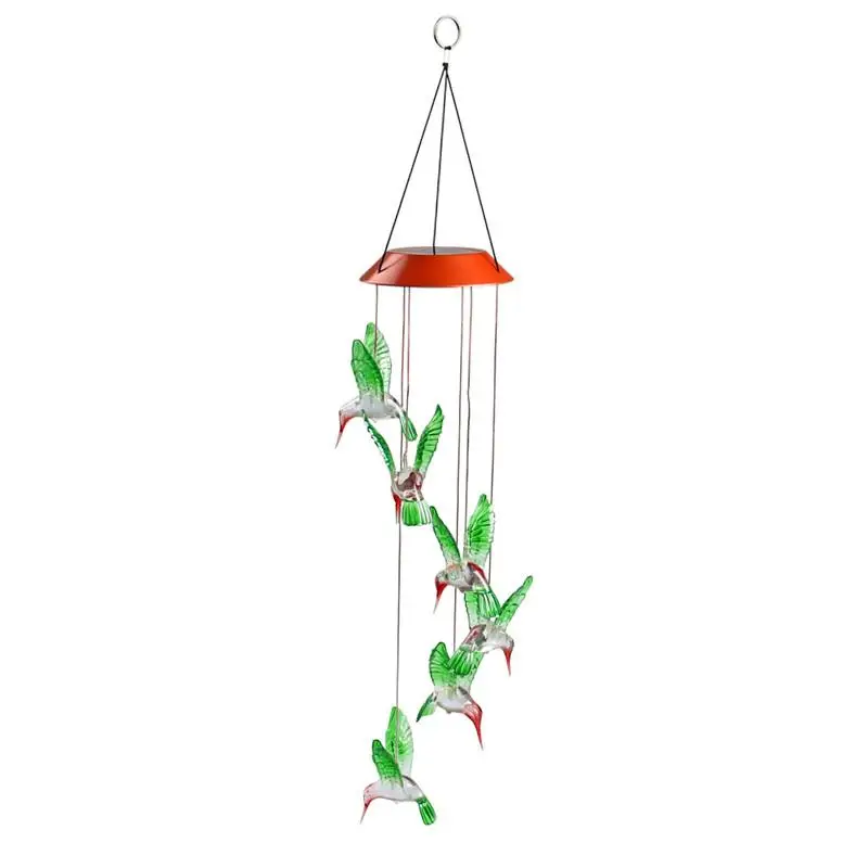 Цвет изменение Солнечный свет wind chime подвес LED Multi-Цвет ветер spinner ночник для сада