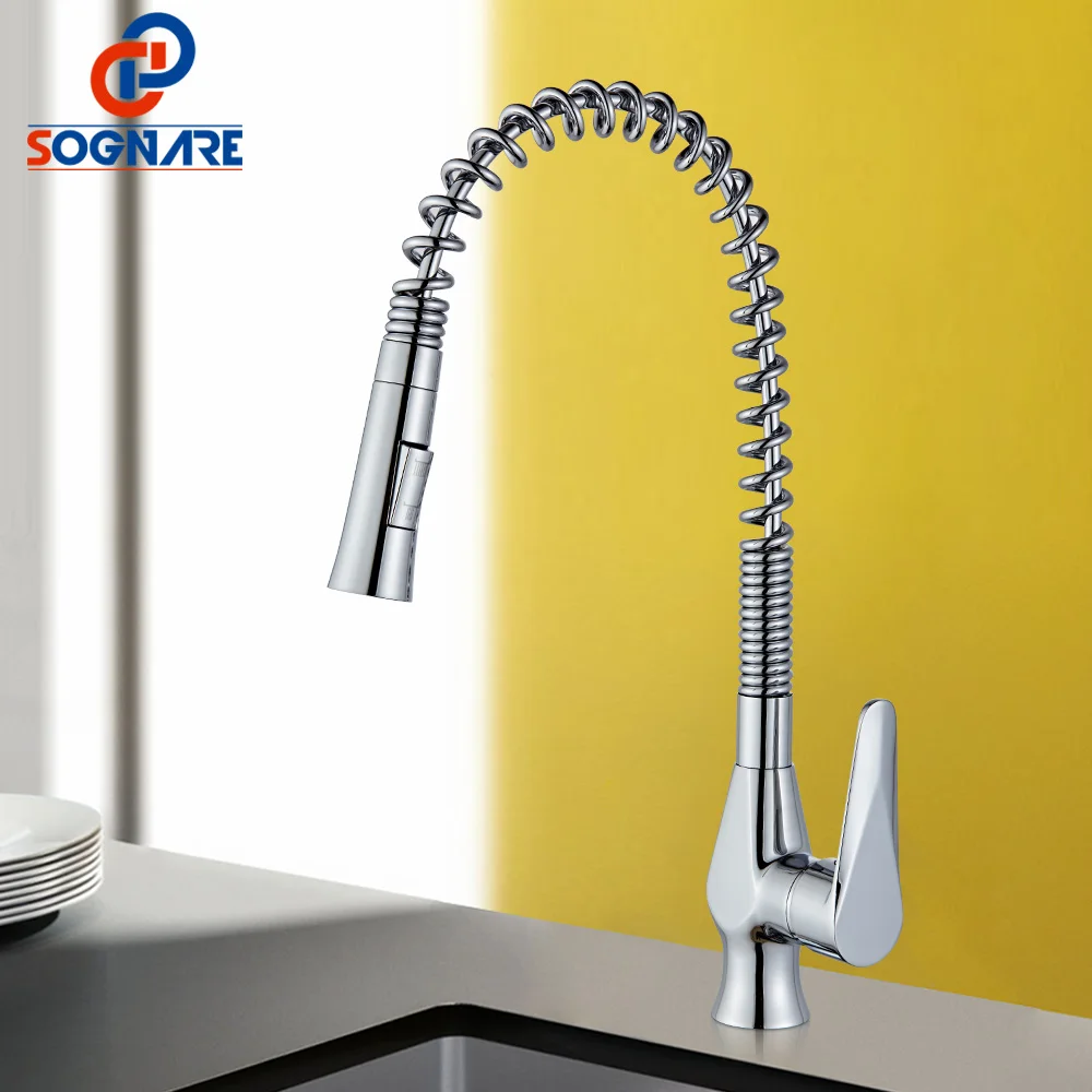 

SOGNARE Saving Water Kitchen Faucet Free To Rotate Solid Brass Single Handle Mixer Sink Kitchen Water Tap torneira de cozinha