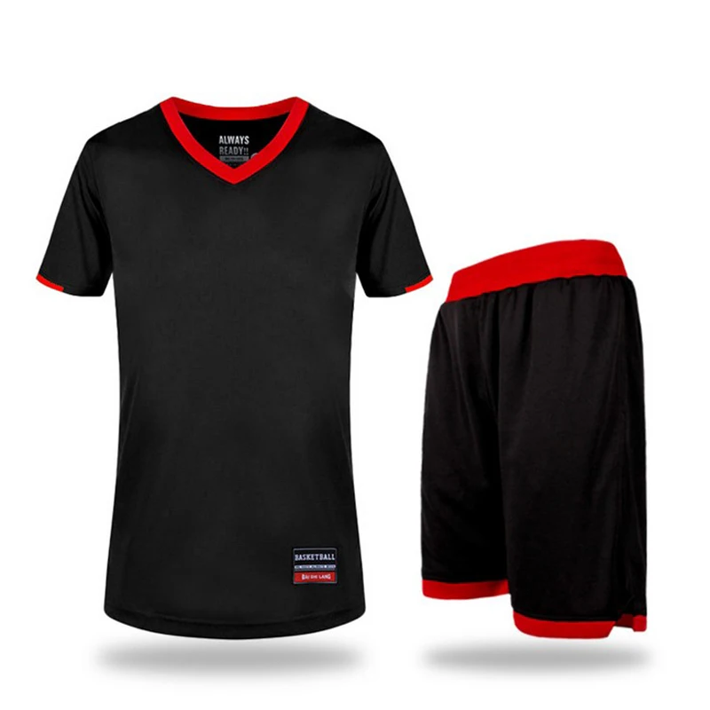 Плюс размер баскетбола трикотажные наборы мужская настраиваемая баскетбольная