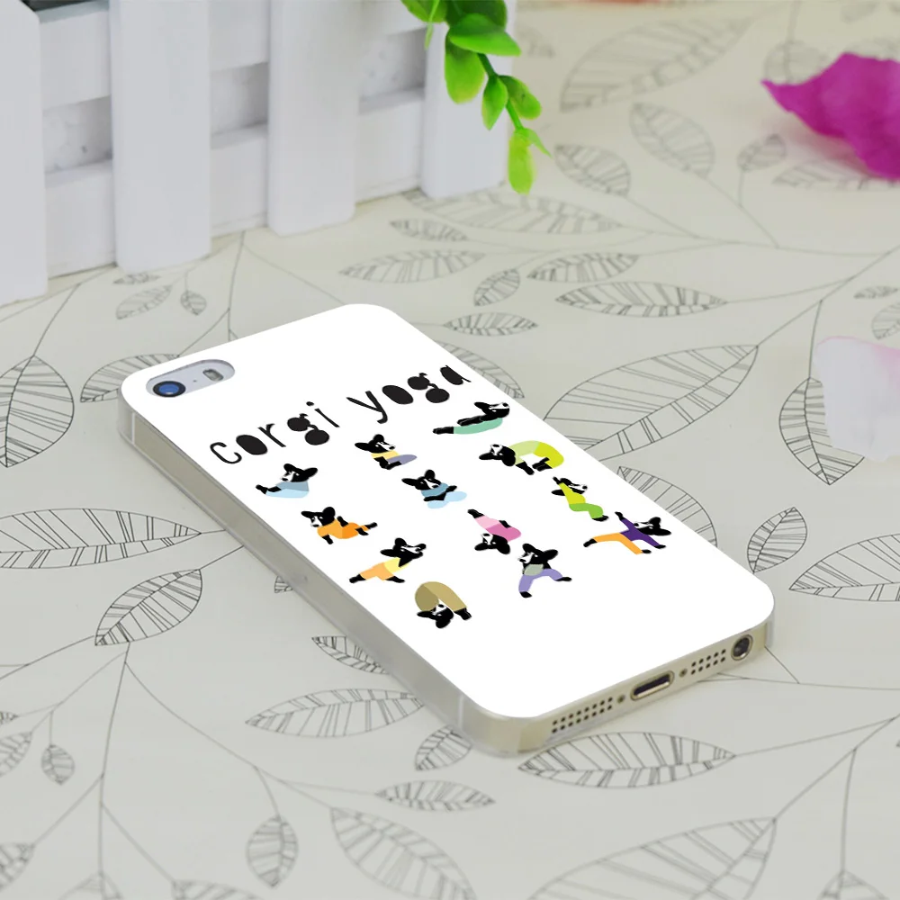 C3271 Corgi Yoga Print Transparent Hard Thin Case Skin Cover For Apple IPhone 4 4S 4G 5 5G 5S SE 5C 6 6S Plus |
