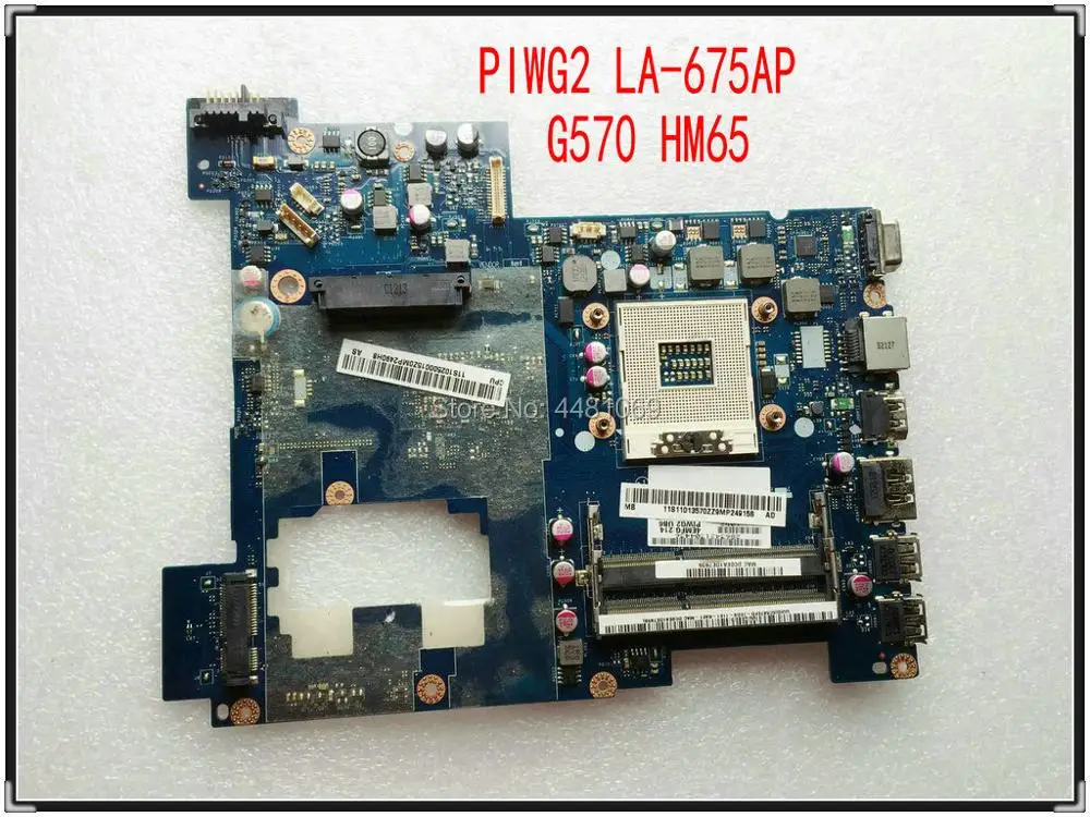 Справочная информация для ноутбука Lenovo G570 материнская плата PIWG2 HM65 DDR3 разъем PGA989