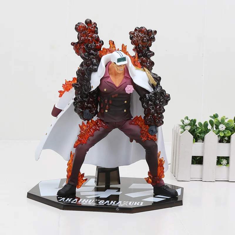Sakazuki no box 22 см один кусок Battler Ver. Sakazuki Vs. Kuzan фигурка Aokiji Kuzan Vs. Akainu Sakazuki ПВХ фигурка игрушки Brinquedos аниме - Цвет: Sakazuki no box