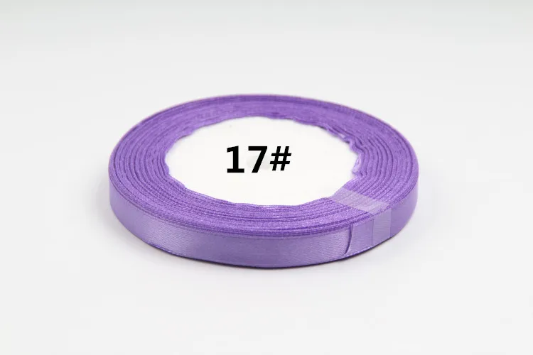 Light Purple 25 ярдов/рулон 10 мм шелковая Атласная Лента Свадебная вечеринка украшение карты подарочная упаковка бант ленты Рождество DIY поставки Riband - Цвет: Light Purple