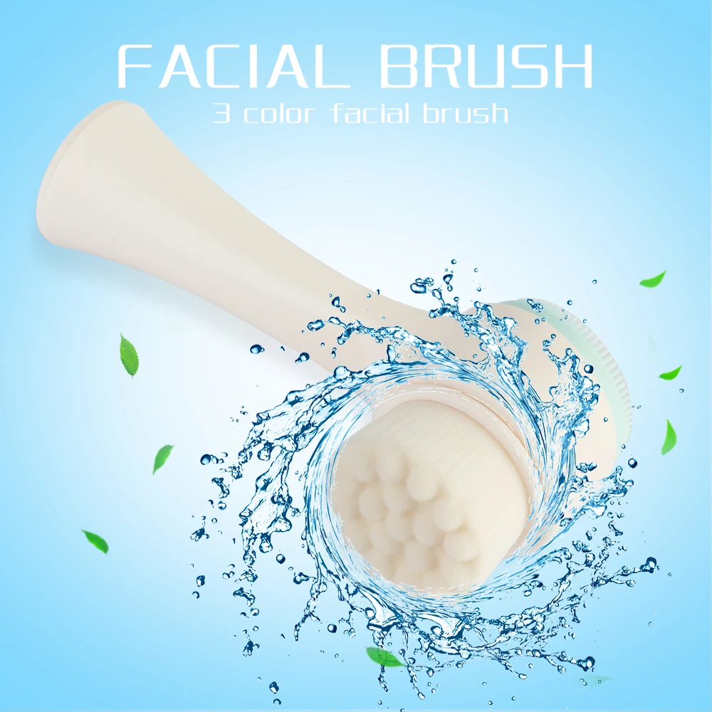 Новая 2 вида цветов двухсторонняя силиконовая щётка для очищения лица
