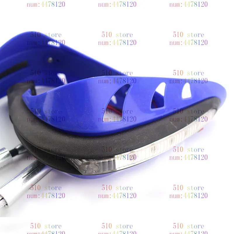 

Universal Motorcycle Handguards Hand Protector with LED Light For Motorcycle Bikes Choppers Crusiers Touring blue color