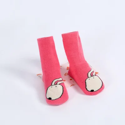 Deep Pink Ideacherry/зимние плотные носки для малышей Мягкие хлопковые носки для новорожденных с мультяшными лапами Носки для маленьких мальчиков и девочек милые теплые носки для малышей - Цвет: Deep Pink