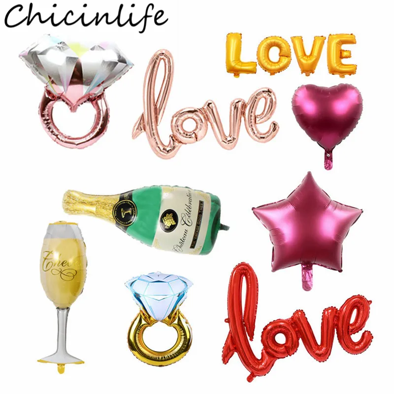 Chicinlife розовое золото любовь фольгированный шар День Святого Валентина юбилей