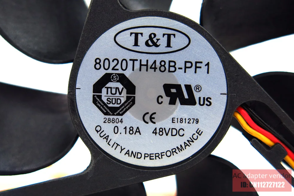 

New T&T 8020 8cm 48V 8020TH48B-PF1 ball fan