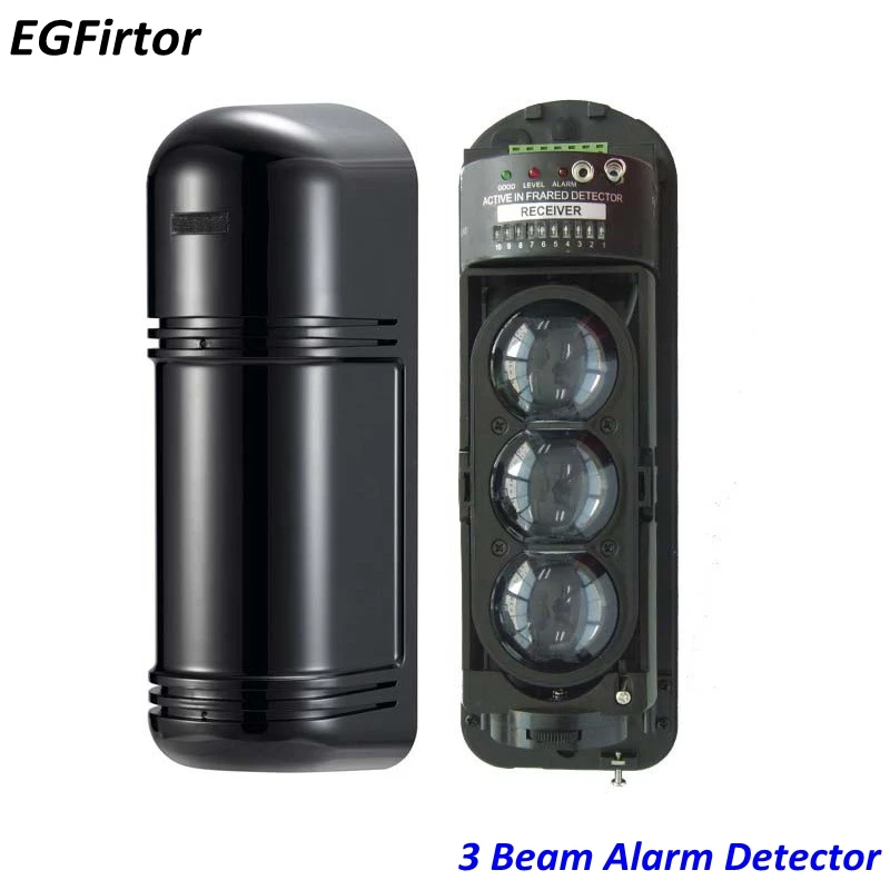 Security Alarm Waterproof 3 Beam Detector Wire Infrared Alarm Sensor Detector Yard Protection For Home Alarm System