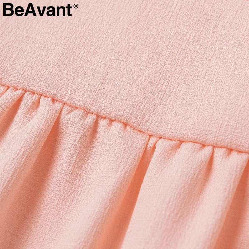 BeAvant с коротким рукавом вырезом на спине миди платье женское элегантное