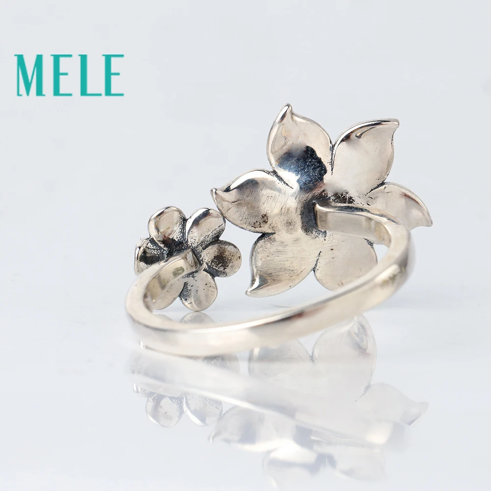 Natural yellow prehnite 925 sterling silver rings for women.6mm round cut gemstone cute flowers shape fashion and trendy | Украшения и