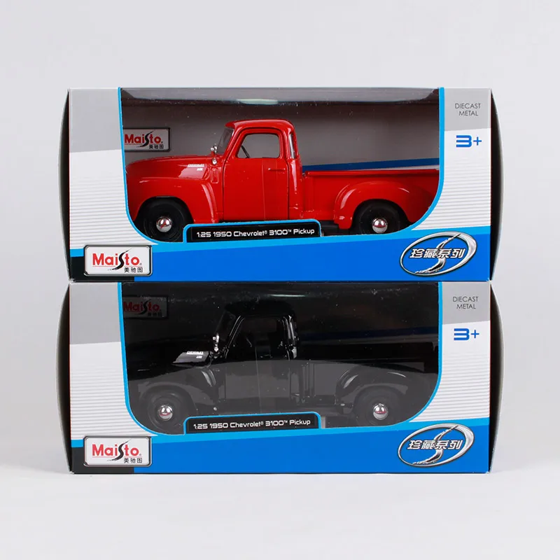 Maisto 1:25 1950 Chevrolet 3100 черный красный пикап большой грузовик Модель 200*80*73 мм грузовик пикап автомобиль литья под давлением модель автомобиля 31952