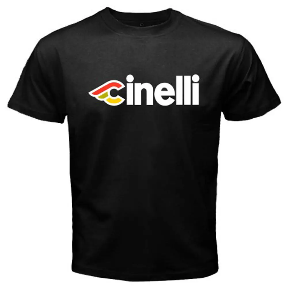 Новинка Cinelli велосипед логотип мужская Черная Футболка размер S до 3XL дешевые