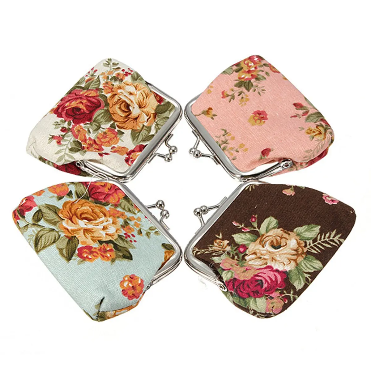 COSW 2 шт StyleWomen Розы Цветочный зажим для ткани мини маленькая монета Карманный