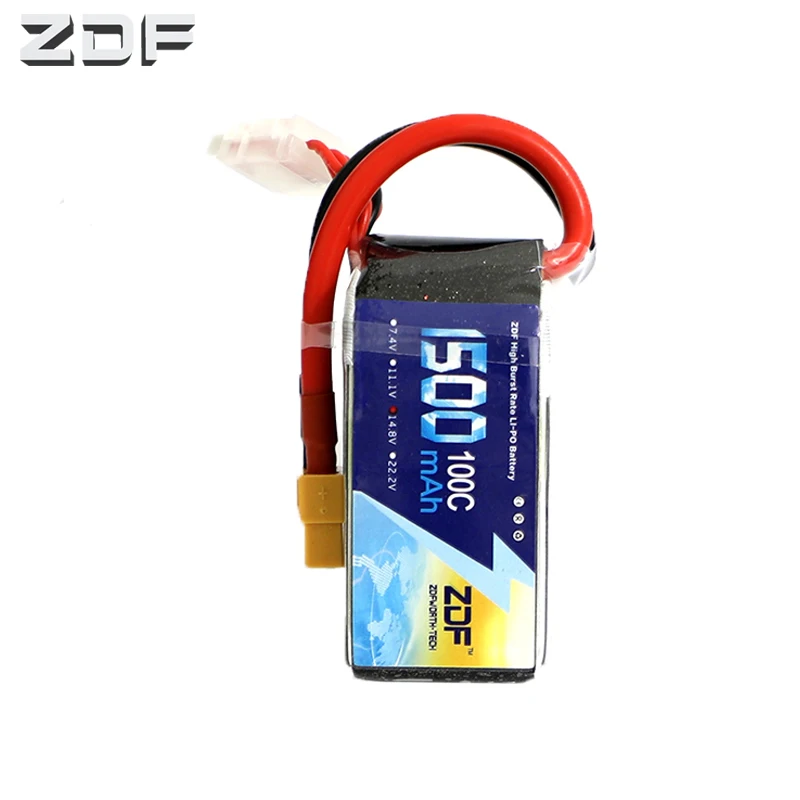 

ZDF 4S 14.8V 1500mAh 100C LiPo Battery Rechargeable XT60 Plug Connector Support Boosting Charger for RC Car Truck Airplane FPV