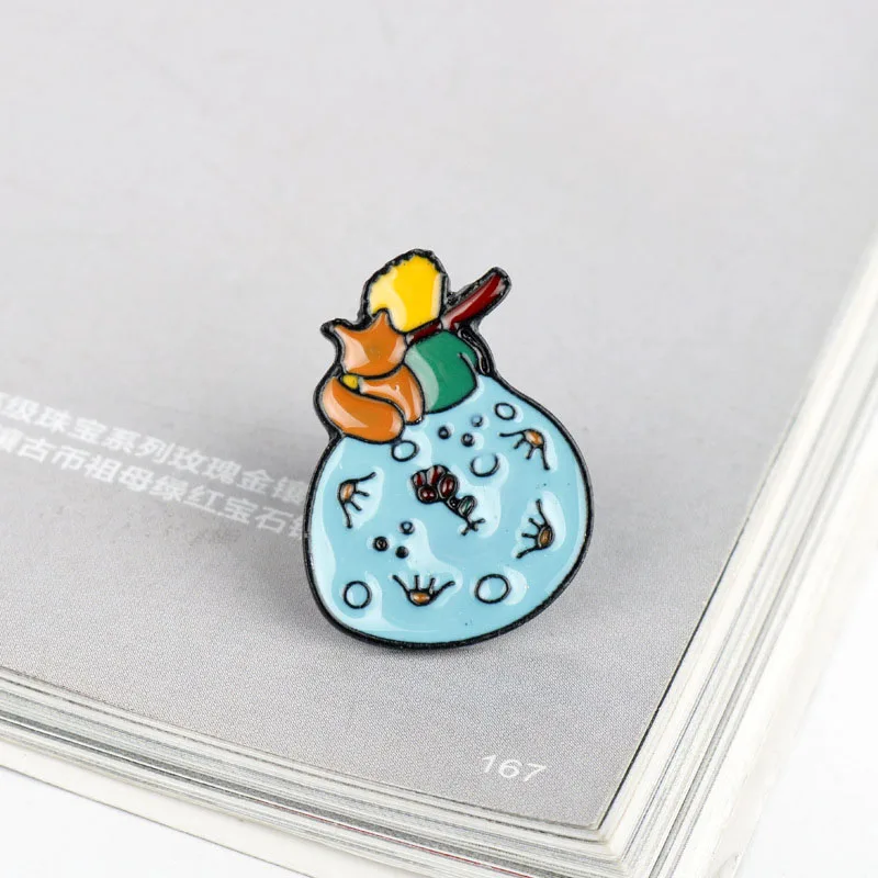 Мультфильм Le Petit Prince и маленькая брошь Лисичка и эмалированный значок-булавка для детей Подарки